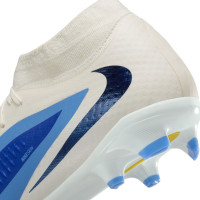 Nike Phantom 6 High Academy Grass/Artificial Grass Football Boots (MG) White Blue Yellow