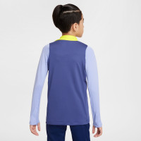 Nike Atletico Madrid Strike Trainingspak 1/4-Zip 2025-2026 Kids Donkerpaars Donkerblauw Geel