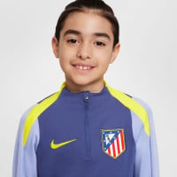 Nike Atletico Madrid Strike Trainingspak 1/4-Zip 2025-2026 Kids Donkerpaars Donkerblauw Geel