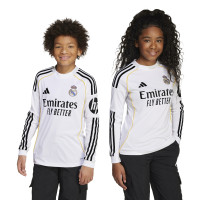 adidas Real Madrid Thuisshirt Lange Mouwen 2025-2026 Kids