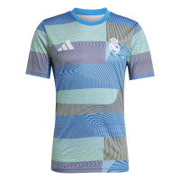 adidas Real Madrid Pre-Match Training Shirt 2025-2026 Blue Grey White