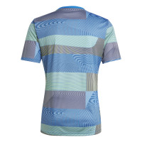 adidas Real Madrid Pre-Match Training Shirt 2025-2026 Blue Grey White