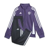 adidas Manchester United Full-Zip Tracksuit 2025-2026 Toddlers Purple Black White