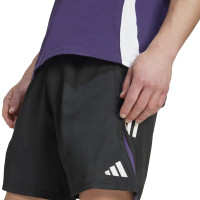 adidas Manchester United Downtime Broekje 2025-2026 Zwart Wit Paars