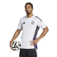 adidas Manchester United Training Set 2025-2026 White Black Purple