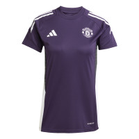 adidas Manchester United Training Shirt 2025-2026 Women Purple White Black