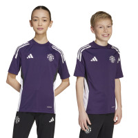 adidas Manchester United Trainingsshirt 2025-2026 Kids Paars Wit Zwart