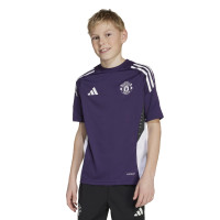 adidas Manchester United Trainingsset 2025-2026 Kids Paars Zwart Wit