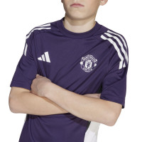 adidas Manchester United Trainingsset 2025-2026 Kids Paars Zwart Wit