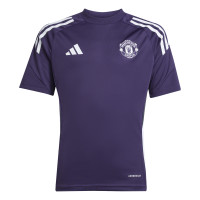 adidas Manchester United Trainingsset 2025-2026 Kids Paars Zwart Wit