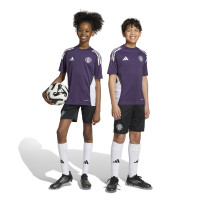 adidas Manchester United Training Short 2025-2026 Kids Black White Purple