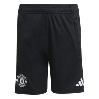 adidas Manchester United Training Short 2025-2026 Kids Black White Purple