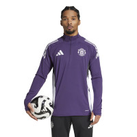 adidas Manchester United Trainingspak 1/4-Zip 2025-2026 Paars Zwart Wit