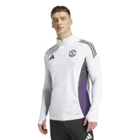 adidas Manchester United Tracksuit 1/4-Zip 2025-2026 White Black Purple