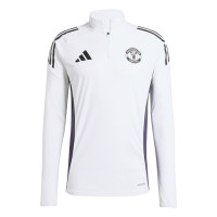 adidas Manchester United Tracksuit 1/4-Zip 2025-2026 White Black Purple