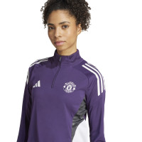 adidas Manchester United 1/4-Zip Tracksuit 2025-2026 Women Purple Black White