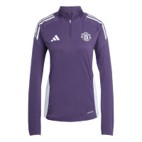 adidas Manchester United 1/4-Zip Tracksuit 2025-2026 Women Purple Black White