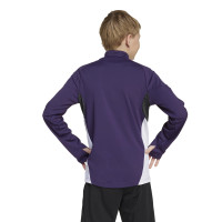 adidas Manchester United Trainingspak 1/4-Zip 2025-2026 Kids Paars Zwart Wit