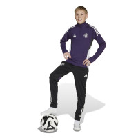 adidas Manchester United Trainingspak 1/4-Zip 2025-2026 Kids Paars Zwart Wit