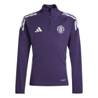 adidas Manchester United Training sweater 1/4-Zip 2025-2026 Kids Purple White Black