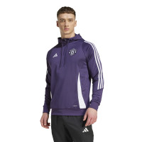 adidas Manchester United Track Hooded Tracksuit 2025-2026 Purple Black White