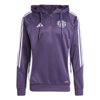 adidas Manchester United Track Hooded Tracksuit 2025-2026 Purple Black White