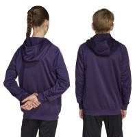 adidas Manchester United Track Hooded Tracksuit 2025-2025 Kids Purple White