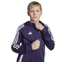 adidas Manchester United Track Hooded Tracksuit 2025-2025 Kids Purple White