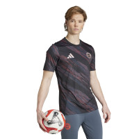 adidas Bayern München Pre-Match Trainingsshirt 2025-2026 Zwart Oranje Rood