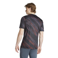 adidas Bayern München Pre-Match Trainingsshirt 2025-2026 Zwart Oranje Rood