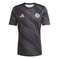 adidas Bayern München Pre-Match Trainingsshirt 2025-2026 Zwart Oranje Rood
