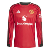 adidas Manchester United Long Sleeve Home Shirt 2025-2026