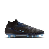 Nike Phantom 6 High Elite Gras Football Boots (FG) Black Light Blue