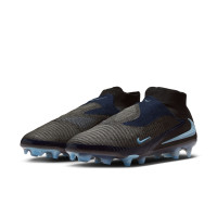 Nike Phantom 6 High Elite Gras Football Boots (FG) Black Light Blue