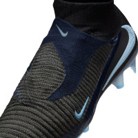 Nike Phantom 6 High Elite Gras Football Boots (FG) Black Light Blue
