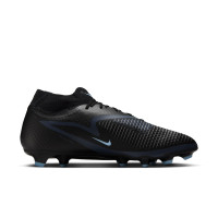 Nike Phantom 6 High Academy Grass/Artificial Grass Football Boots (MG) Black Light Blue