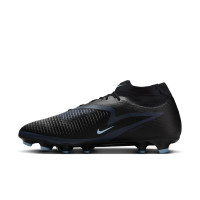 Nike Phantom 6 High Academy Grass/Artificial Grass Football Boots (MG) Black Light Blue