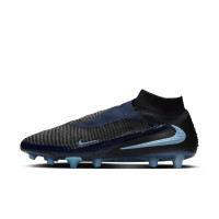 Nike Phantom 6 High Elite Artificial Grass Football Boots (AG) Black Light Blue