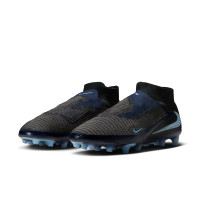 Nike Phantom 6 High Elite Artificial Grass Football Boots (AG) Black Light Blue