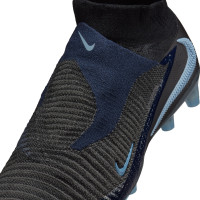 Nike Phantom 6 High Elite Artificial Grass Football Boots (AG) Black Light Blue