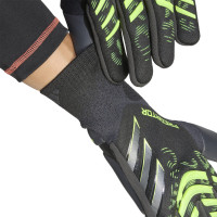 adidas Predator Pro Goalkeeper Gloves Black Dark Grey Neon Yellow