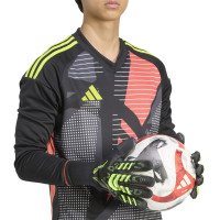 adidas Predator Pro Goalkeeper Gloves Black Dark Grey Neon Yellow