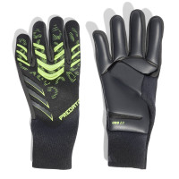 adidas Predator Pro Goalkeeper Gloves Black Dark Grey Neon Yellow