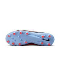 Nike Phantom 6 Low Pro Artificial Grass Football Boots (AG) Light Blue Bright Red Black