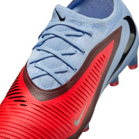 Nike Phantom 6 Low Pro Artificial Grass Football Boots (AG) Light Blue Bright Red Black