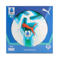 PUMA Orbita Serie A WP Football Size 5 2025-2026 White Blue Green