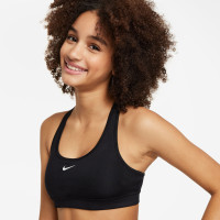 Nike Swoosh Kids Sports Bra Black White