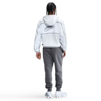 Nike Sportswear Club Fleece Joggingpak Hooded Grijs Zilver Wit