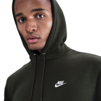 Nike Sportswear Club Fleece Jogging Suit Hooded Dark Green White