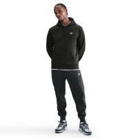 Nike Club Fleece Hoodie Dark Green White